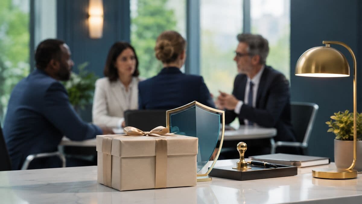 Healthcare compliance leaders reviewing a controlled gift and privacy approval workflow